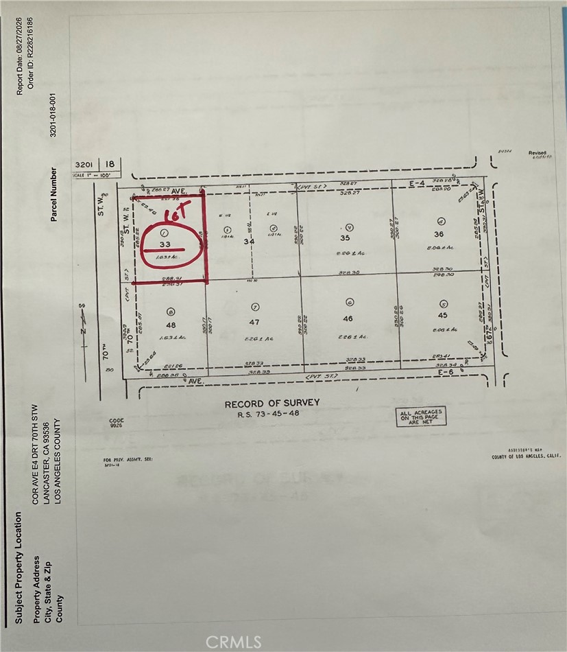 0 COR AVE E4 DRT 70TH STW, Lancaster, CA 93536 — photo 1