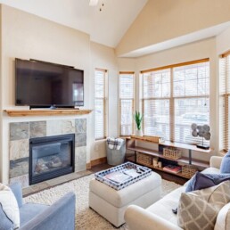 Family room of a home in Cache County