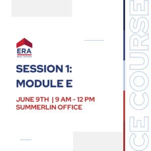 CE Course: Session 1 - Module E