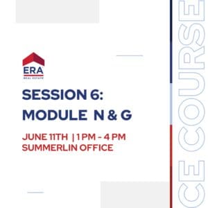 CE Course: Session 6 - Module N, G