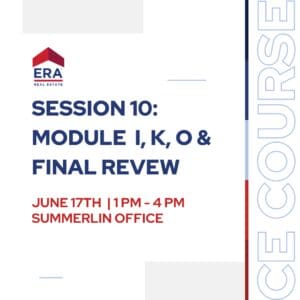 CE Course: Session 10 - Module I, K, O and Final Review